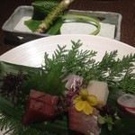 あせび野 - 一日目、夕食の刺し盛り