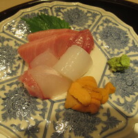 かみその - 造り　鯛　トロ　イカ　ウニ