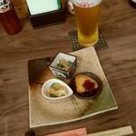 Izakaya Kappou Ichiraku - 乾杯生ビール・突き出し