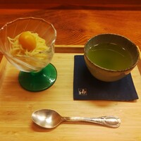 赤坂とゝや魚新 - デザートのモンブランアイスクリーム 赤坂とゝや魚新 - デザートのモンブランアイスクリーム