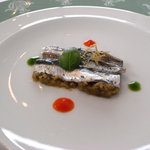 レストラン タテル ヨシノ 銀座 - 鰯と茄子の前菜