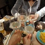 俺の割烹 - 最初は佐賀の七田で乾杯～♪