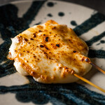 Grilled cheese skewers caciocavallo