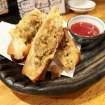 嬉々 わらまさ - キーマカレー春巻き(480円)