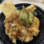 すしの家 海月 - だし巻きかき天丼