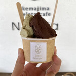 Ikemajima gelato cafe Ninufa - ・ダブルカップ 600円/税込
      (チョコレート、ピスタチオ +100円)