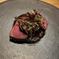 ETHICA - Carne：鹿のロース肉のローストと茄子のモレネグロ