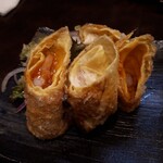 本気メシBAR 赤龜 - エビチリマヨ玉子春巻き８５８円