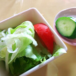 レストラン パルフェ - ミニサラダ+香物