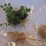 ウシマル - 春の海と野の出会い。セリ・クレソン・ホッキ貝・タイラ貝。