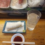 魚がし 福ちゃん - ふぐの蒲鉾＆レモンサワー