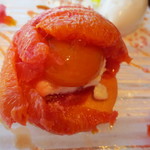 オーグードゥジュール ヌーヴェルエール - 中にはマンゴソースが。爽やかさもコクも楽しみました。