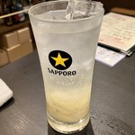 すし酒場 魚あるき - ガリサワー。大好きなのですが、今回はガリが多くて甘めでした…
