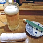 Motsuyaki Kuyou Boshi - 生ビール（２口飲みました）