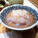 だし茶漬け えん - 数種のﾅｯﾂを加えたｺｸのある胡麻ﾀﾞﾚと合わせた∼