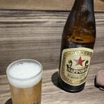 焼鳥エナミ - サッポロ赤ラベル瓶