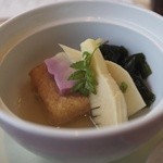 Owari Asahi En - 焚き物：若竹煮、絹厚揚げ、菖蒲麩