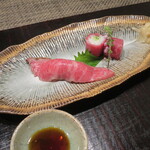 Tokinoyado Sumire - 大とろポワレのにぎりとしきんぼの巻き寿司