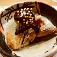 旬菜 おぐら家 - さばの唐揚げ山椒みそ