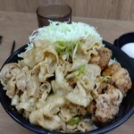 Densetsu No Sutadonya - 唐揚合盛すた丼 肉増し 1130円