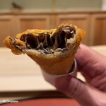 御料理 寺沢 - 香茸と菱蟹､帆立貝柱と春雨の春巻