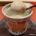 御料理 寺沢 - 生海胆と甘藷芋と豆乳のすり流し