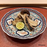 御料理 寺沢 - 松茸焼とのどぐろの備長炭焼