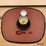 御料理 寺沢 - 甘藷芋のすり流しに生海胆