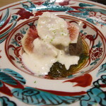 礒田 - 酢の物「無花果・利休麩・岩モズク」