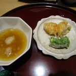 礒田 - 揚物「虎魚と万願寺唐辛子」