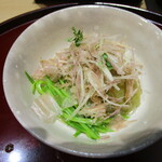 礒田 - 焚き合わせ「賀茂茄子と絹さや」