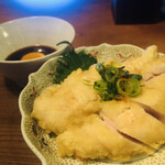 柳小路 TAKA - ささみ天ぷら 卵黄ソース