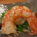 車力門 ちゃわんぶ - 25年4月　前菜　沖縄産車海老　裏ごし豆腐と共に