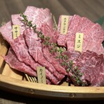 Nikuterasu - 部位ごとにお勧めのお肉としてご提供もしております。