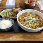 大吉うどん - 料理写真:唐揚げ定食(麺大盛り)¥1070