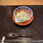 Tamasaka - ①前菜　玉蜀黍豆腐　