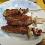 焼き鳥きむら - タン、ハツ