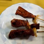 焼き鳥きむら - レバー、タン、ハツ（タレ）