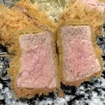 とんかつ けい太 - フィレ断面
