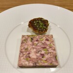 LA TRACE - 前菜1：パテ・ド・カンパーニュ 無花果 青大豆味噌 すだち