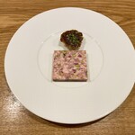 LA TRACE - 前菜1：パテ・ド・カンパーニュ 無花果 青大豆味噌 すだち