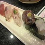 金沢まいもん寿司 - 春爛漫５貫盛り￥１０００