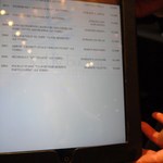 ガストロノミー ジョエル・ロブション - ワインリストはパネル式！進んでる～（驚）