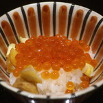 日本料理 幸庵 - 新いくらと栗の飯蒸しアップ