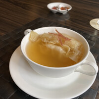 家寶 跳龍門 - フカヒレ姿煮、エビ餃子のスープ