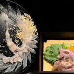大人の隠れ家 七輪炭火レストランバーAVANTI - てっさ　てっちり　仕入れ状況により、おまかせコースの一品としてご用意可能です。お気軽にご指定ください。