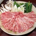 豚人 - 上州もち豚しゃぶしゃぶランチ1000円 美し過ぎるお肉