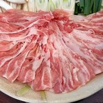 Butan Chu - 上州もち豚しゃぶしゃぶランチ1000円 美し過ぎるお肉