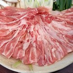 豚人 - 上州もち豚しゃぶしゃぶランチ1000円 美し過ぎるお肉
