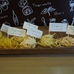トゥットピアット - 麺の種類の展示